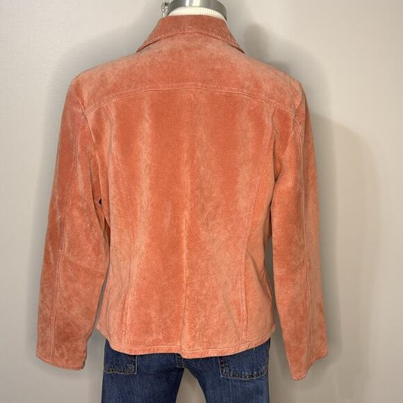 AMI Pink Vintage Suede Shirt Jacket Size LP - Picture 3 of 4